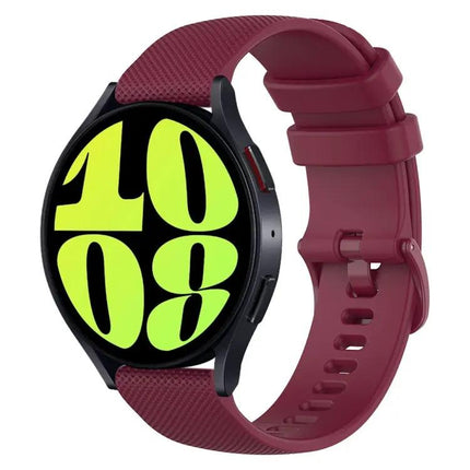 20mm Checked Silicone Watch Band for Galaxy Watch 6 44/47mm