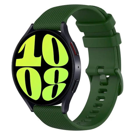 20mm Checkered Silicone Band For Samsung Galaxy Watch 6