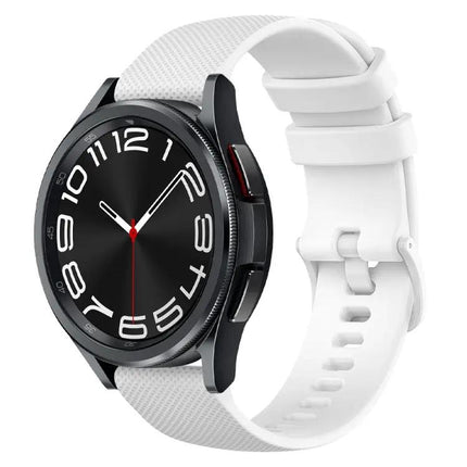 20mm Checkered Silicone Band For Samsung Galaxy Watch 6