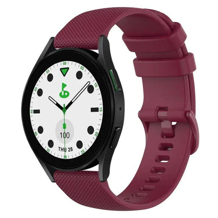 20mm Checkered Silicone Band For Samsung Galaxy Watch 5