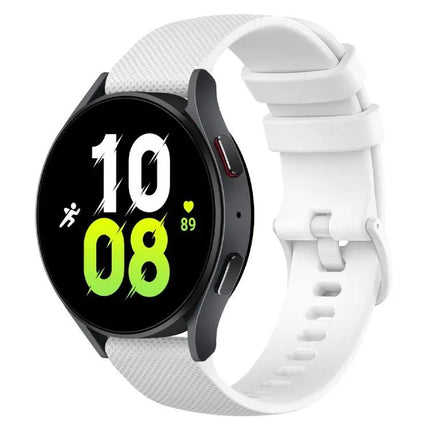 20mm Checkered Silicone Watch Band For Galaxy Watch 44/45mm