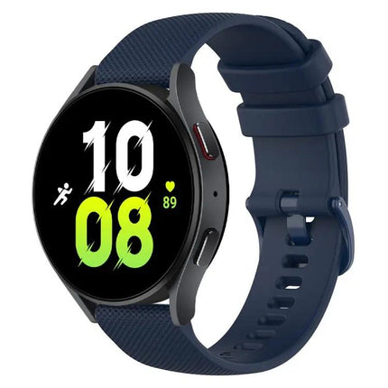 20mm Checkered Silicone Watch Band For Galaxy Watch 44/45mm