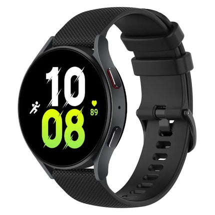 20mm Checkered Silicone Watch Band For Galaxy Watch 44/45mm
