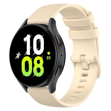 20mm Checkered Silicone Watch Band For Galaxy Watch 44/45mm