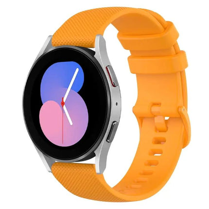 20mm Checkered Silicone Watch Band For Galaxy Watch 5 40mm