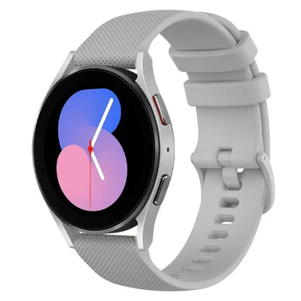 20mm Checkered Silicone Watch Band For Galaxy Watch 5 40mm