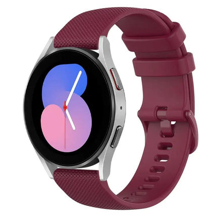 20mm Checkered Silicone Watch Band For Galaxy Watch 5 40mm