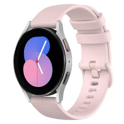 20mm Checkered Silicone Watch Band For Galaxy Watch 5 40mm
