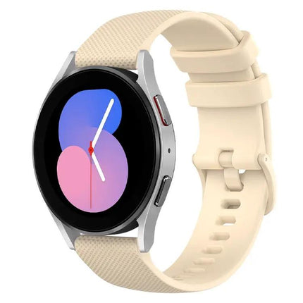 20mm Checkered Silicone Watch Band For Galaxy Watch 5 40mm