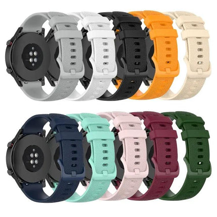 20mm Checked Silicone Watch Band for Galaxy Watch 6 44/47mm