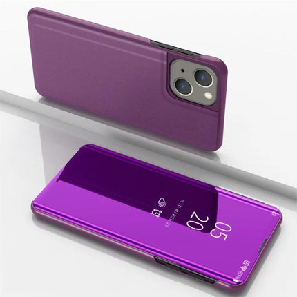 Essential Leather Flip Case for Everyday Phone Use - slim purple leather flip cover protecting phone during commuting and media use