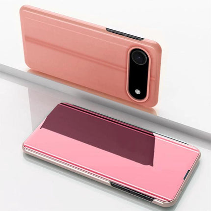 Leather Phone Case With Built In Stand For Hands Free Viewing In Daily Life For Everyday Tasks in pink genuine leather with flip stand for horizontal viewing