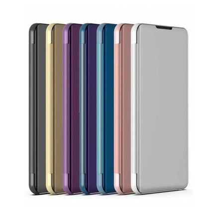 Leather Phone Case For Everyday Use And Video Viewing shown in multiple colors with slim flip-stand design for protection and horizontal video viewing