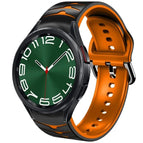For Samsung Galaxy Watch 6 Classic 47mm / Black+Orange