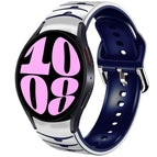 For Samsung Galaxy Watch 6 44mm / White+Blue