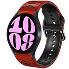 For Samsung Galaxy Watch 6 44mm / Red+Black