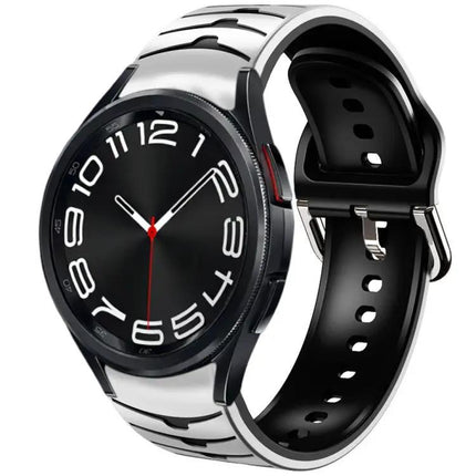Curved Texture Silicone Watch Band For Galaxy Watch 6 43mm