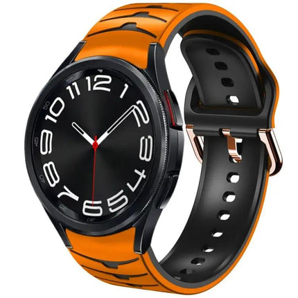 Curved Texture Silicone Watch Band For Galaxy Watch 6 43mm