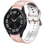 For Samsung Galaxy Watch 6 Classic 43mm / Pink+White