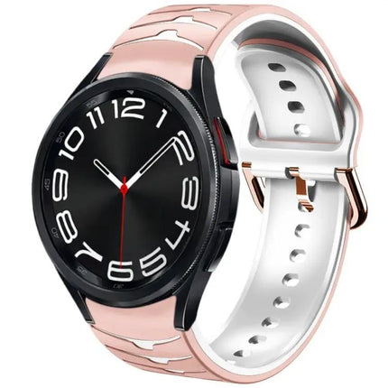 Curved Texture Silicone Watch Band For Galaxy Watch 6 43mm