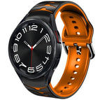 For Samsung Galaxy Watch 6 Classic 43mm / Black+Orange