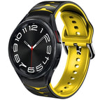 For Samsung Galaxy Watch 6 Classic 43mm / Black+Yellow