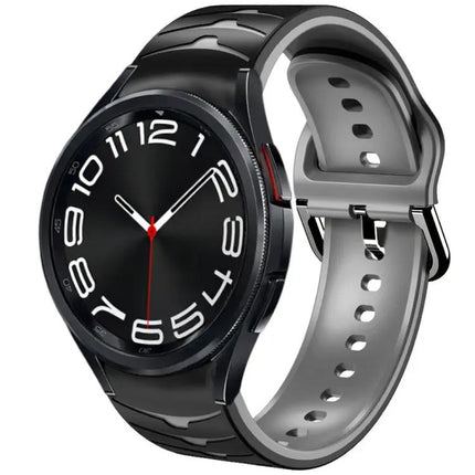 Curved Texture Silicone Watch Band For Galaxy Watch 6 43mm