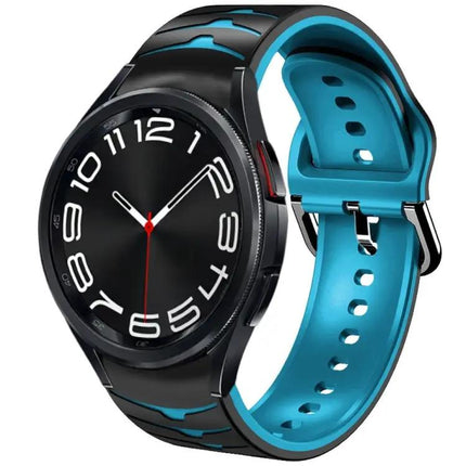 Curved Texture Silicone Watch Band For Galaxy Watch 6 43mm