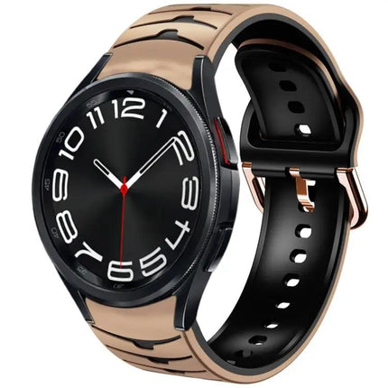Curved Texture Silicone Watch Band For Galaxy Watch 6 43mm