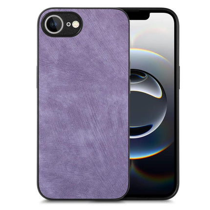 Vintage Leather Case for iPhone Everyday Protection - purple leather TPU core slim protective phone case