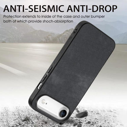 Vintage Leather Phone Case For Everyday iPhone Protection showcasing anti-drop, shock-absorption leather exterior and accessible controls
