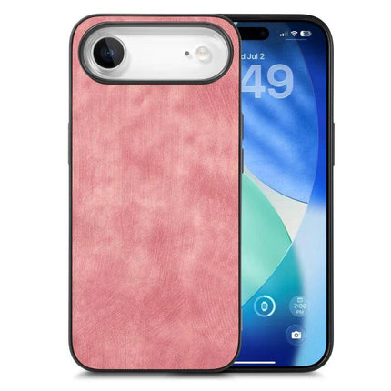 Vintage Leather Phone Case For Everyday iPhone Protection - pink leather slim protective case with precise cutouts