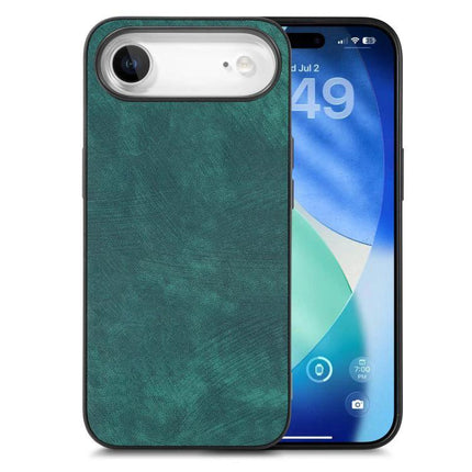 Vintage Leather Phone Case For Everyday iPhone Protection - teal leather finish, slim durable everyday iPhone protective case with camera cutout