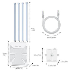 WAVLINK WN573HX1 AX1800 Dual Band Outdoor WiFi 6 Router with IP67 Waterproof Protection