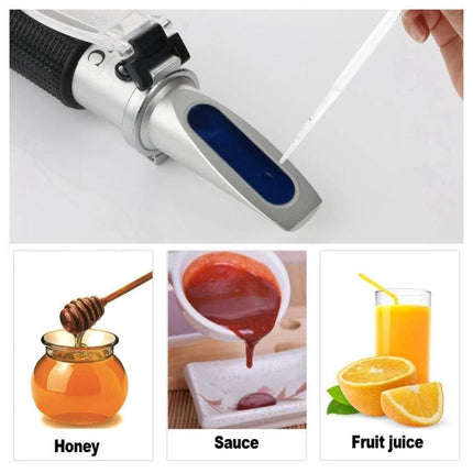 Portable Handheld Brix Refractometer for Sugar Measurement in Honey measuring honey Brix 0-90% handheld refractometer for beekeepers and food processors