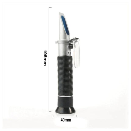 Salinity Refractometer for Aquarium and Seawater Measurement - handheld battery-free refractometer with 195mm x 40mm dimensions