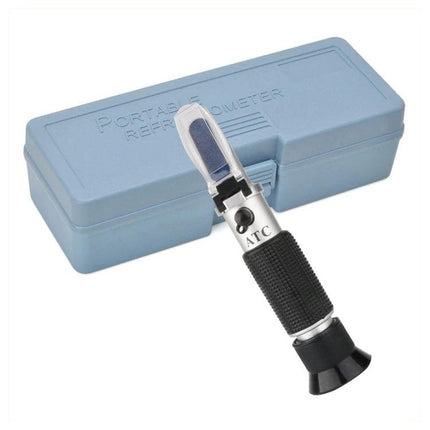 Handheld Refractometer for Beer Wort Sugar and Gravity Measurement - portable refractometer with protective case for home brewing wort testing