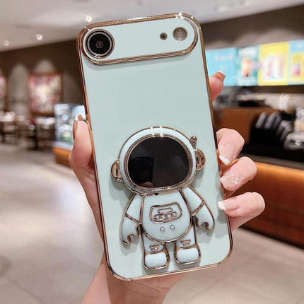 Phone Case With Astronaut Stand For Hands Free Viewing - mint protective phone case with 3D astronaut fold-out stand for hands-free video and calls