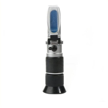 Honey Refractometer for Measuring Honey Moisture Levels - handheld refractometer with blue prism, textured grip and eyepiece for beekeeper moisture testing