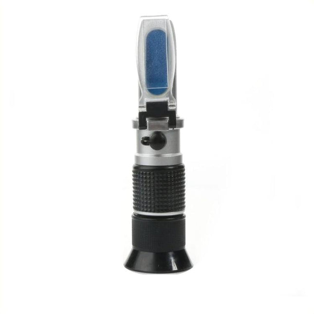 Honey Refractometer for Measuring Honey Moisture Levels - handheld refractometer with blue prism, textured grip and eyepiece for beekeeper moisture testing