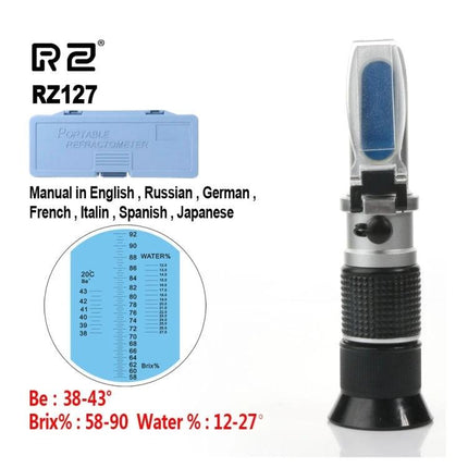 Honey Refractometer for Measuring Honey Moisture Levels handheld refractometer with protective case for beekeepers