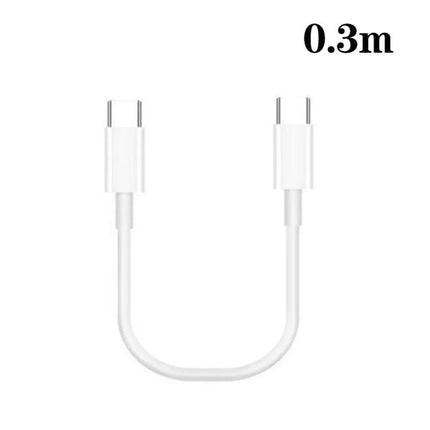 Essential USB-C Cable for Daily Device Charging and Syncing - 0.3m white USB-C charging and syncing cable