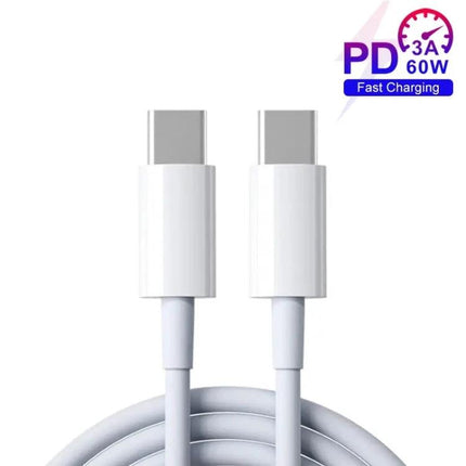 Essential USB-C Cable for Daily Device Charging and Syncing – white USB-C to USB-C cable for fast charging and data transfer