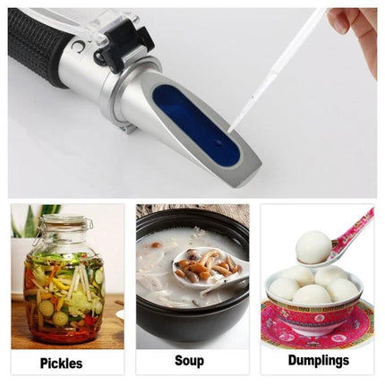 Optical Handheld Refractometer for Salinity Measurement in Water testing salinity in aquarium, pool and marine samples, 0–28% range