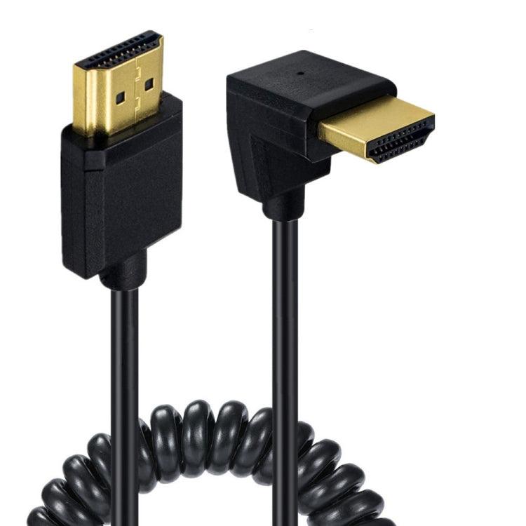 JUNSUNMAY 4K 60Hz HDMI Male to Male Elbow Spring Cable - HDMI 2.0V