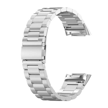 Stainless Steel Watch Band For Fitbit Charge 6 Three Bead