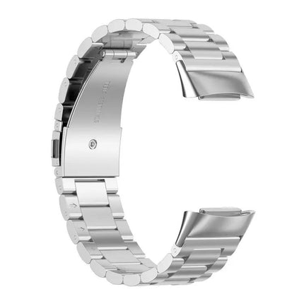 Stainless Steel Watch Band For Fitbit Charge 6 Three Bead