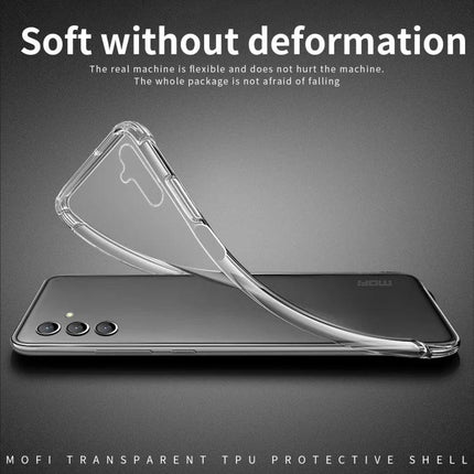 MOFI Ming Series Ultra-Thin TPU Case clear transparent flexible phone cover showing slim protection against scratches and minor drops