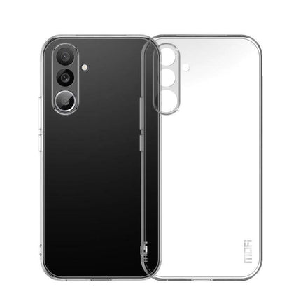 MOFI Samsung Case Transparent TPU For Everyday Protection - clear slim TPU case showing phone back and camera cutouts