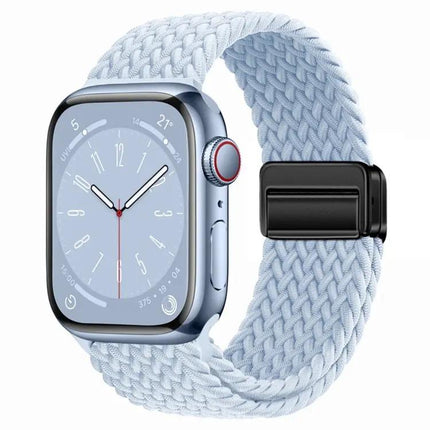 Nylon Woven Magnetic Fold Buckle Band For Apple Watch 44mm